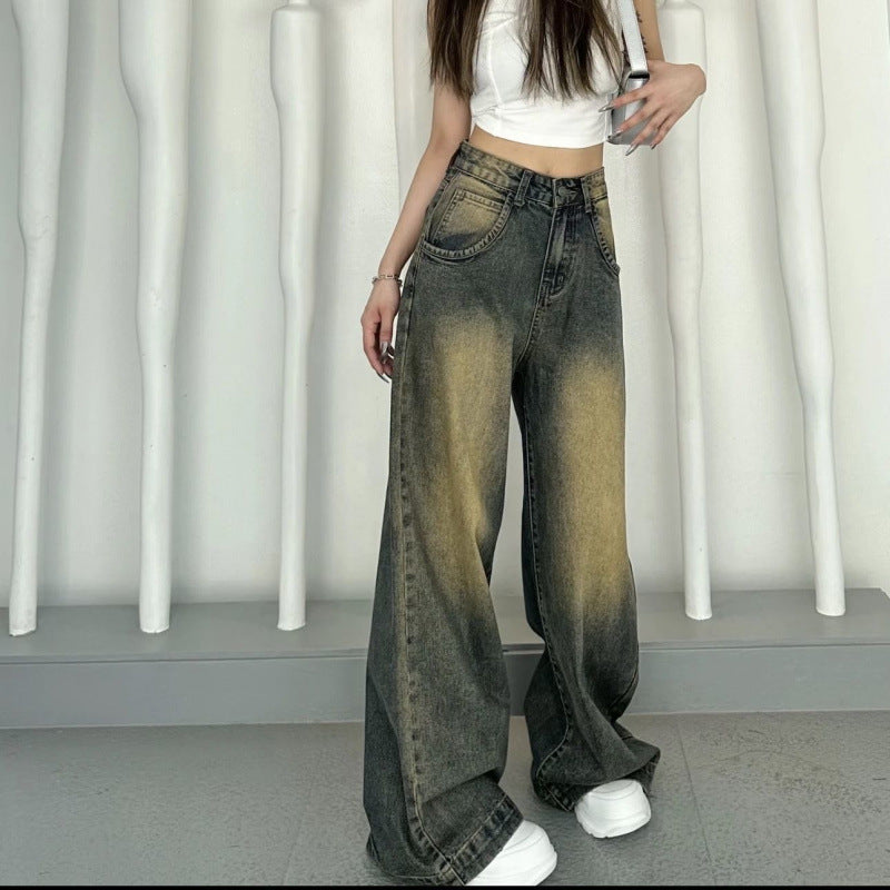 High-Waist Loose-Fit Jeans im Retro-Look