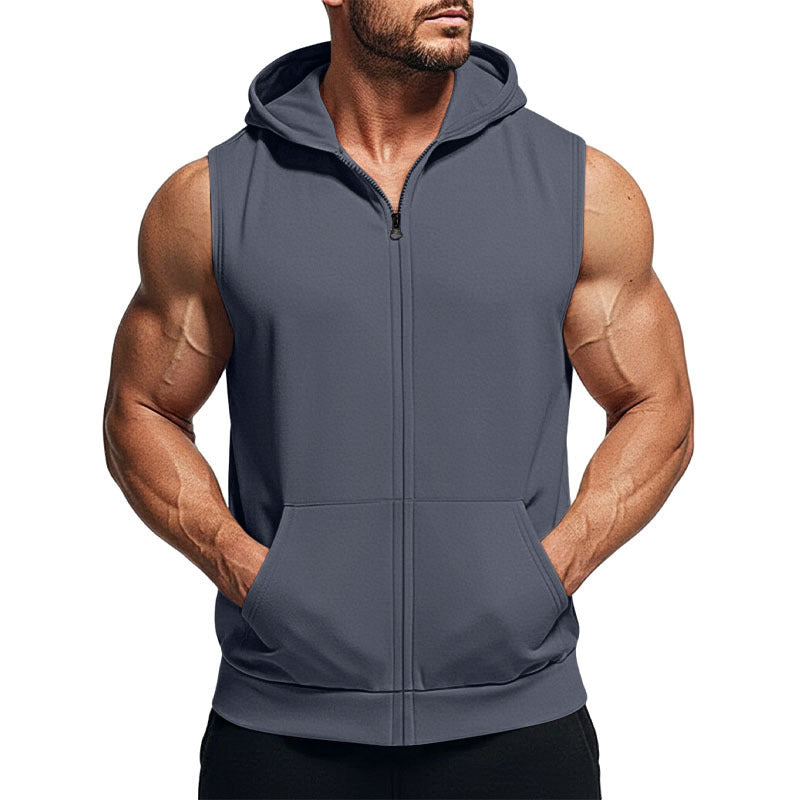 Herren Sport-Fitness Weste mit Reissverschluss