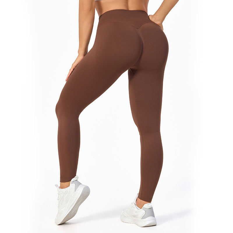 High-Waist Yoga-Pants im europäischen Stil