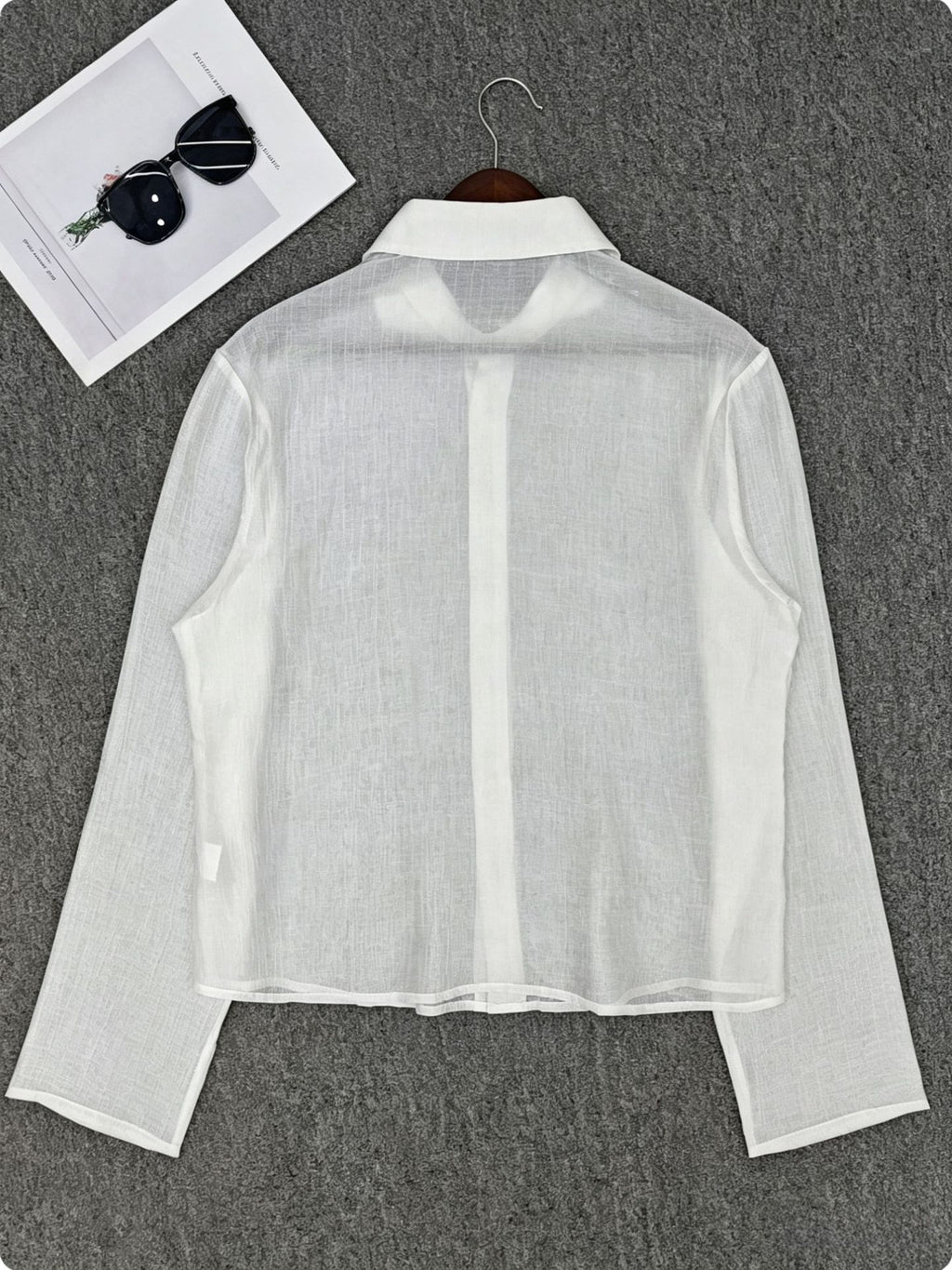 Herren Cropped Sheer Shirt – Bild 6 | LuxeStyle