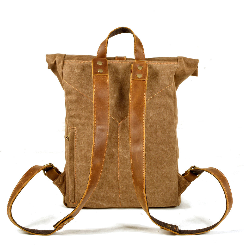 Retro-Canvas-Rucksack für Männer – schwarz – Bild 12 | LuxeStyle