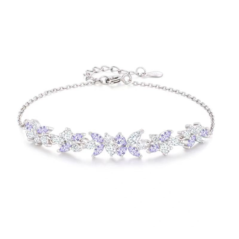 Armband mit Glyzinienblüte aus 999er Sterlingsilber – Bild 5 | LuxeStyle