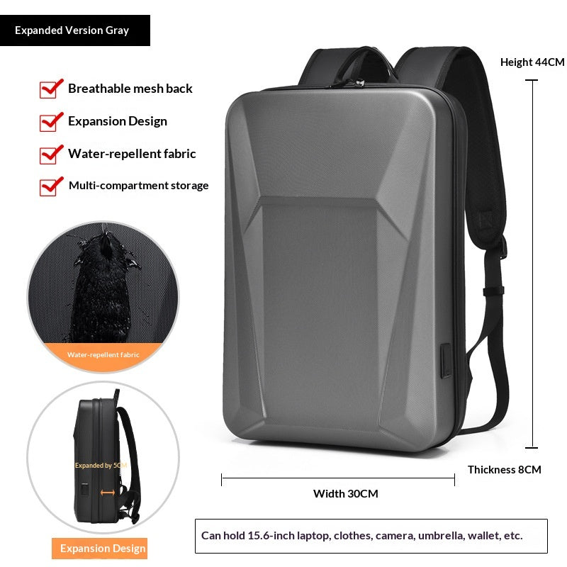 Velo-Rucksack mit Hartschale, erweiterbar – Bild 2 | LuxeStyle