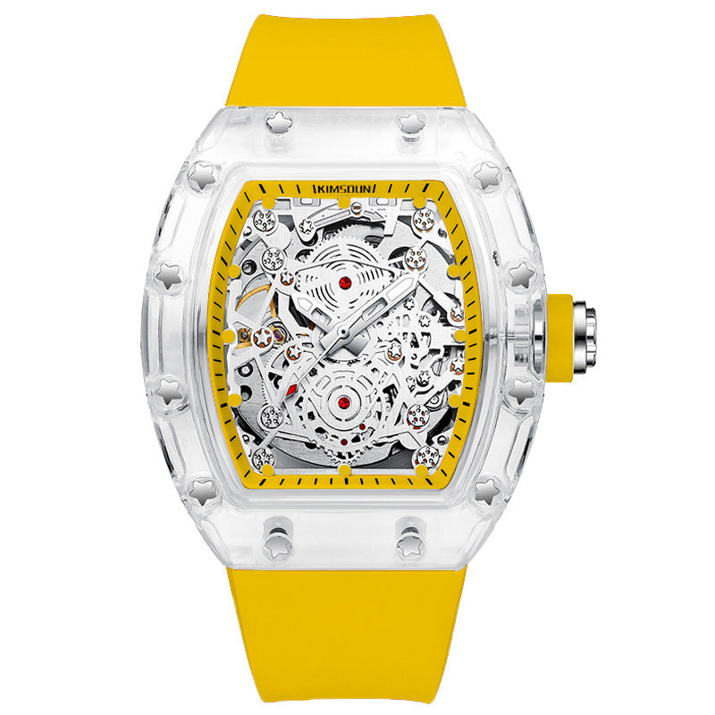 Mechanische Herrenuhr mit Silikonarmband – Bild 5 | LuxeStyle