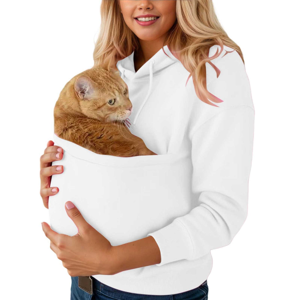 Kapuzen-Sweatshirt mit Bauchtasche für Haustiere – Ansicht 3