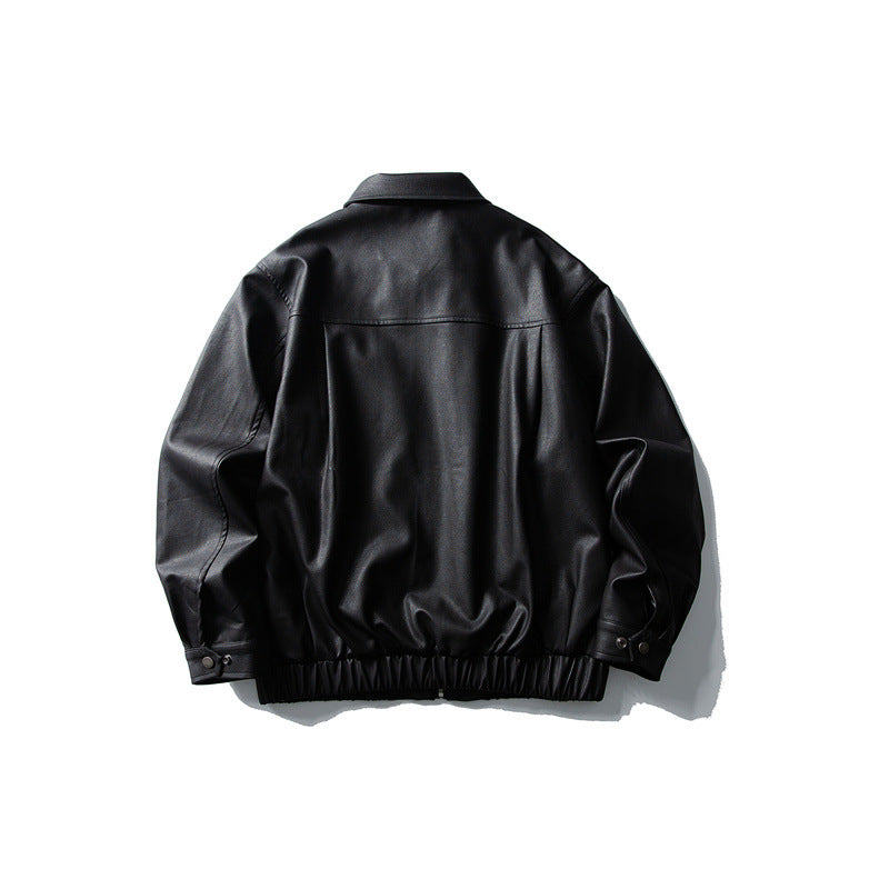 Matte PU Lederjacke für Herren