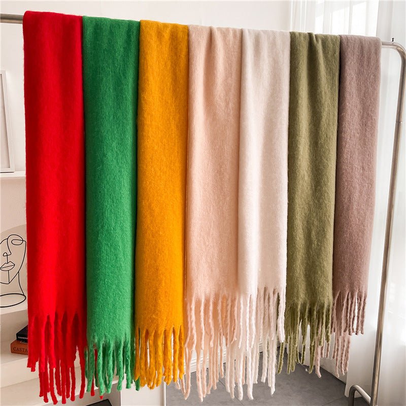 Winterthermal-Schal mit langen Pompons – Bild 7 | LuxeStyle