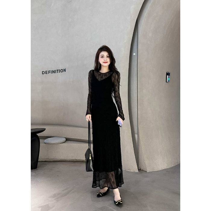Elegantes A-Linien Kleid mit Spitze