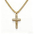Grosse Kreuz-Halskette mit Zirkonia – Bild 1 | LuxeStyle
