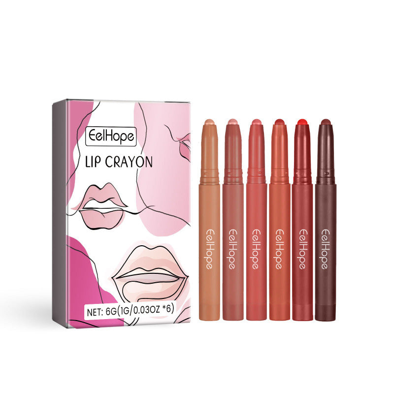 6 matte Lipliner im Set