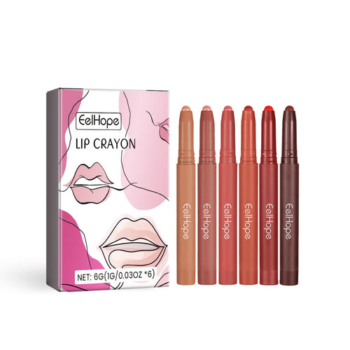 6 matte Lipliner im Set