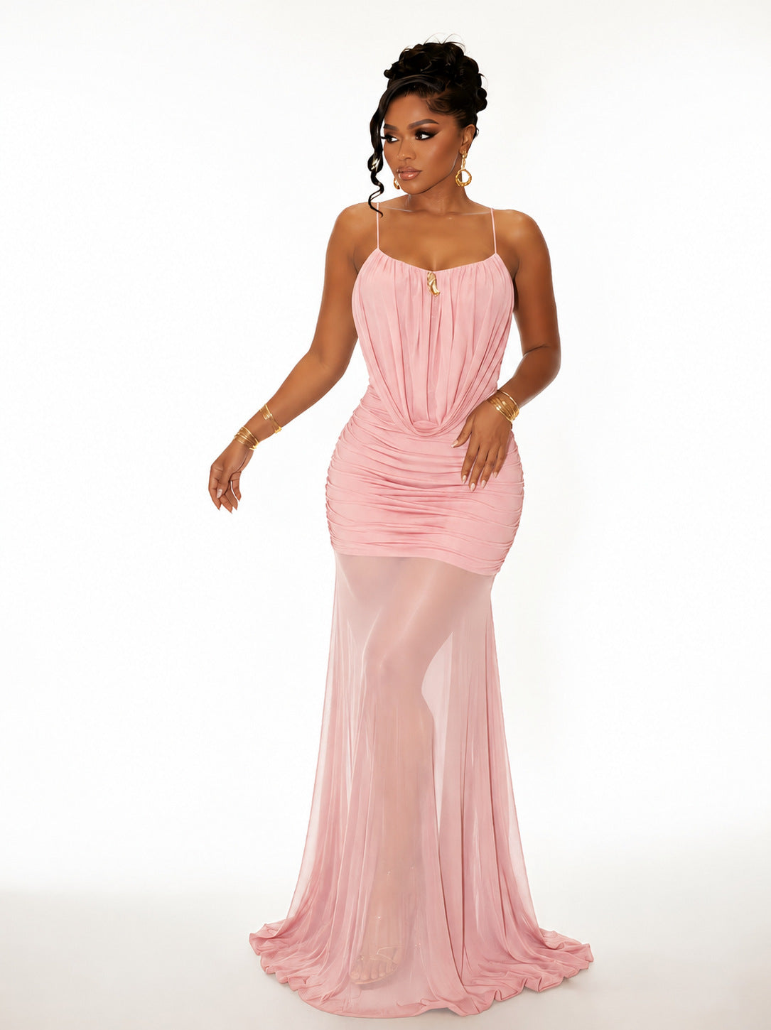 Elegantes ärmelloses Kleid mit Fishtail-Schnitt – Bild 5 | LuxeStyle