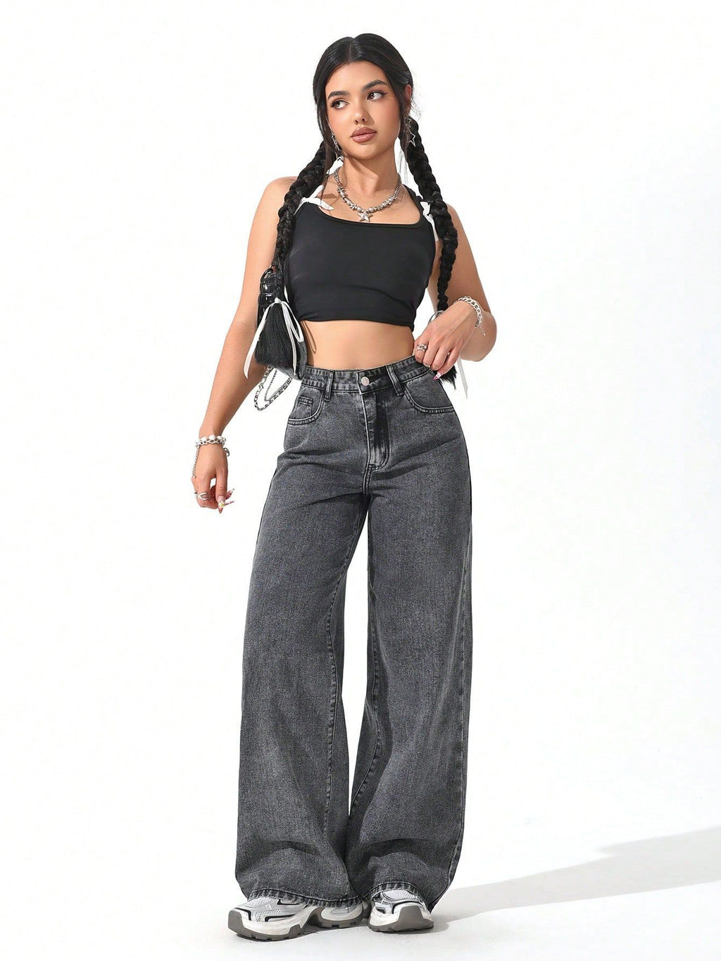 Lange, gerade Jeans