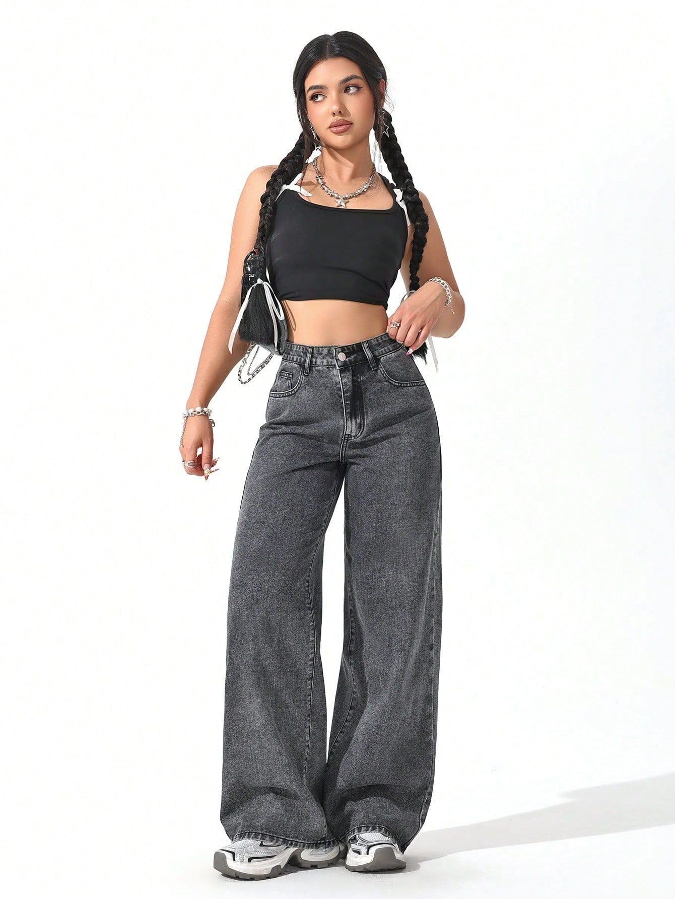 Lange, gerade Jeans