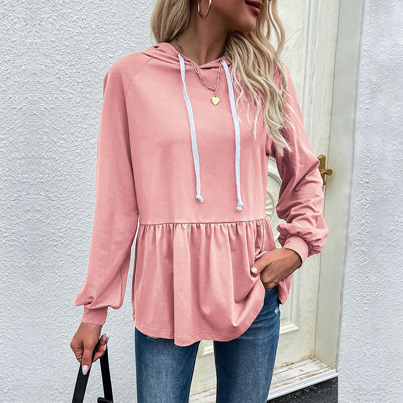 Unifarbener Kapuzenpullover im Designer-Stil
