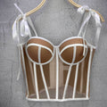 Bandeau-Top mit Taillenschnürung