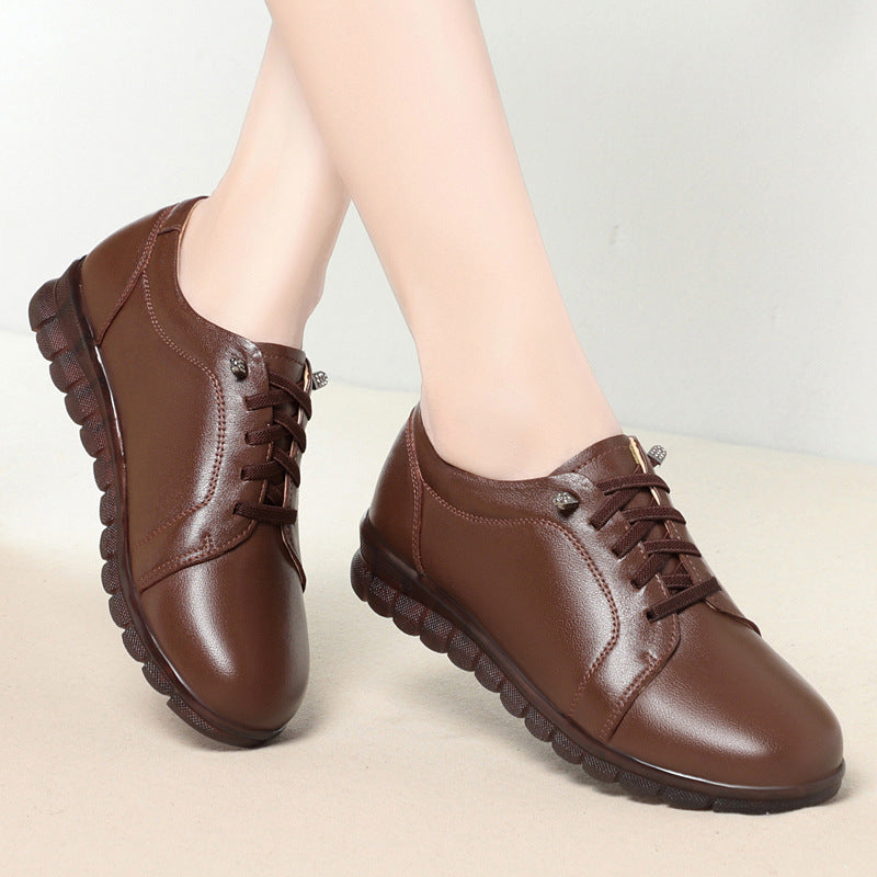 Damen Leder Slipper mit weicher Sohle