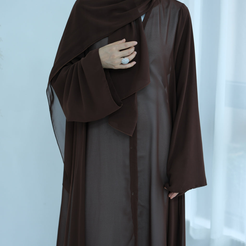 Chiffon Cardigan mit Bindegürtel