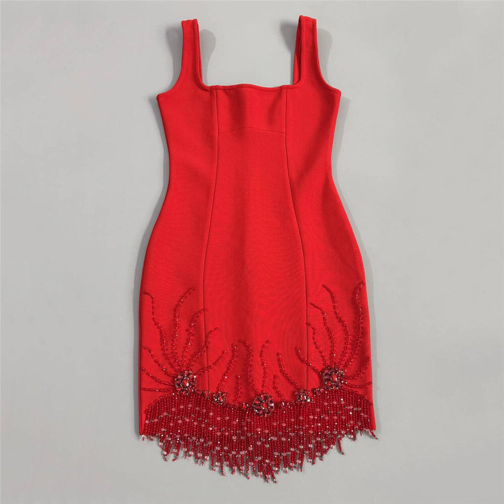 Elegantes Bodycon-Minikleid mit Fransen – Bild 3 | LuxeStyle