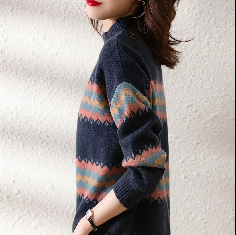 Damen Strickshirt mit Halbturtleneck