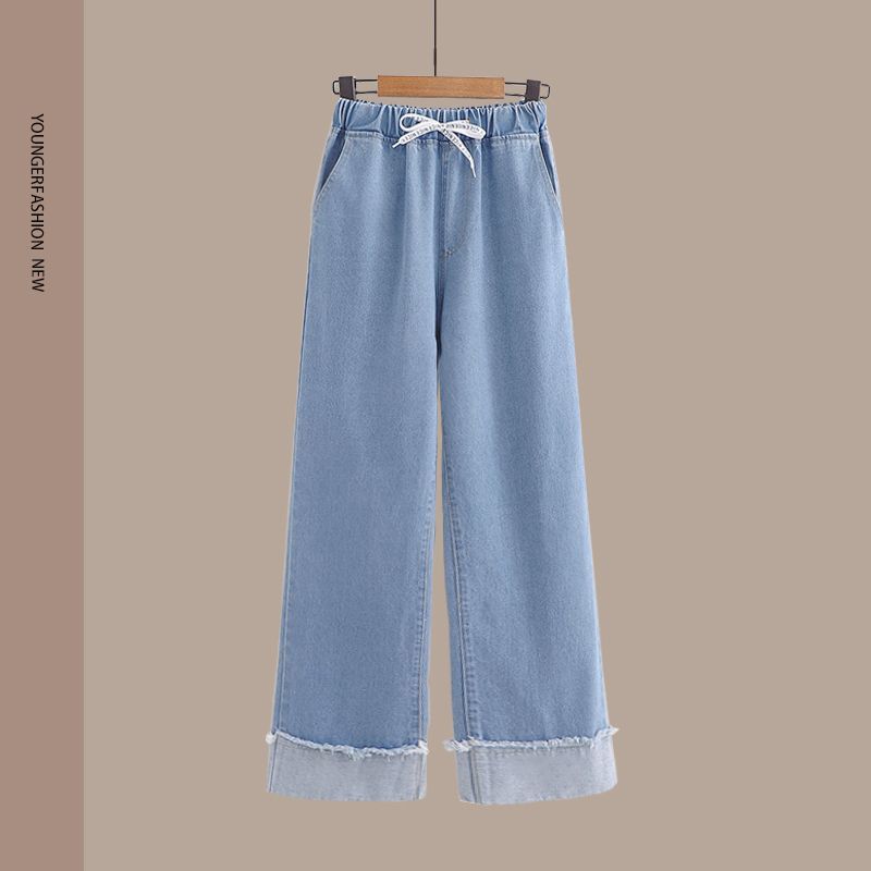 Hoodie-Set mit geradem Bein im Preppy-Stil