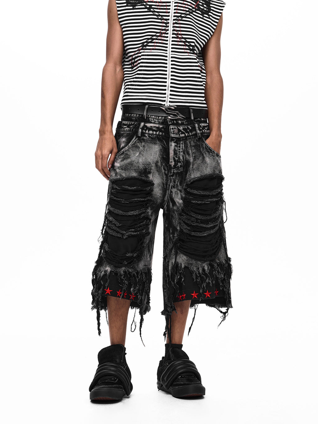 Herren Kurzjeans mit Doppelbund