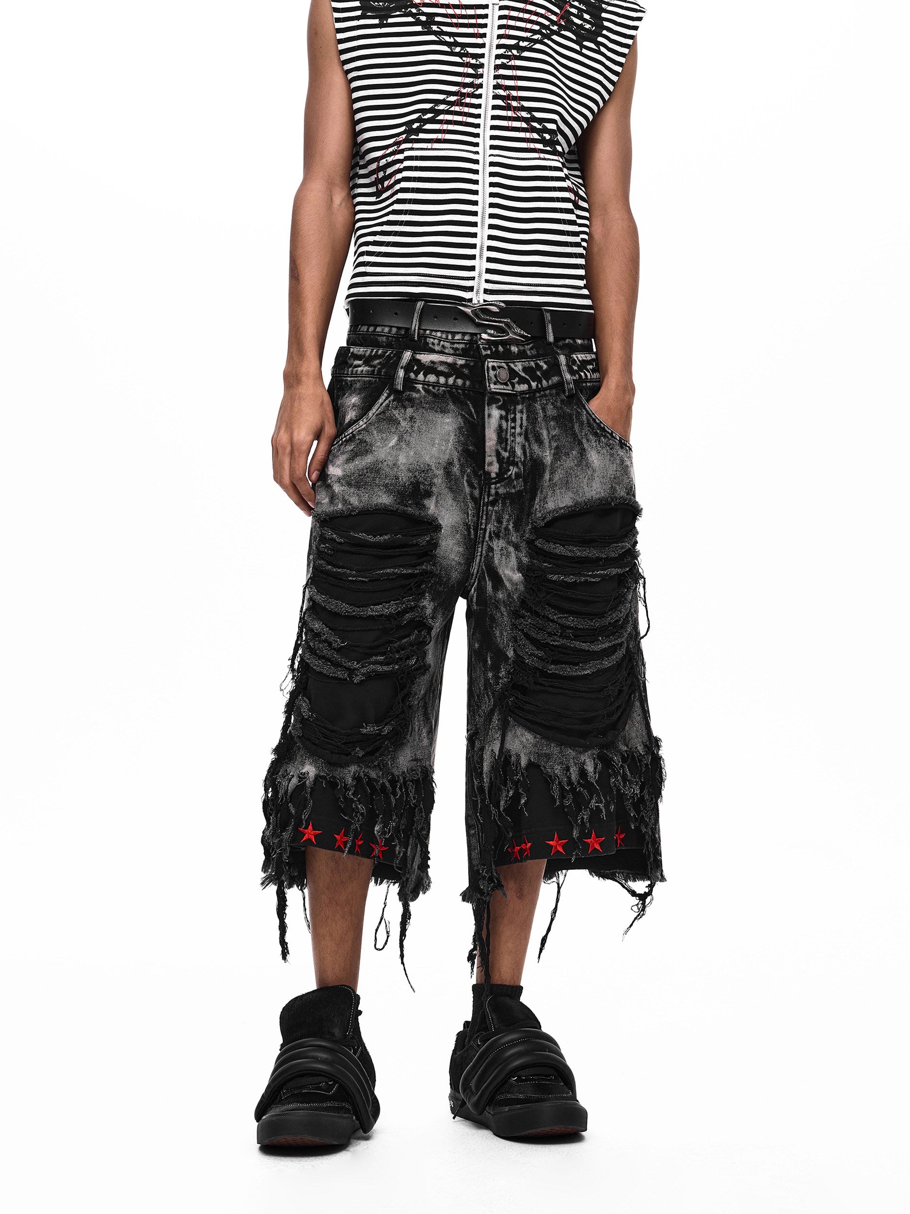 Herren Kurzjeans mit Doppelbund