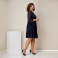 Damen Polka-Dot Chiffonkleid