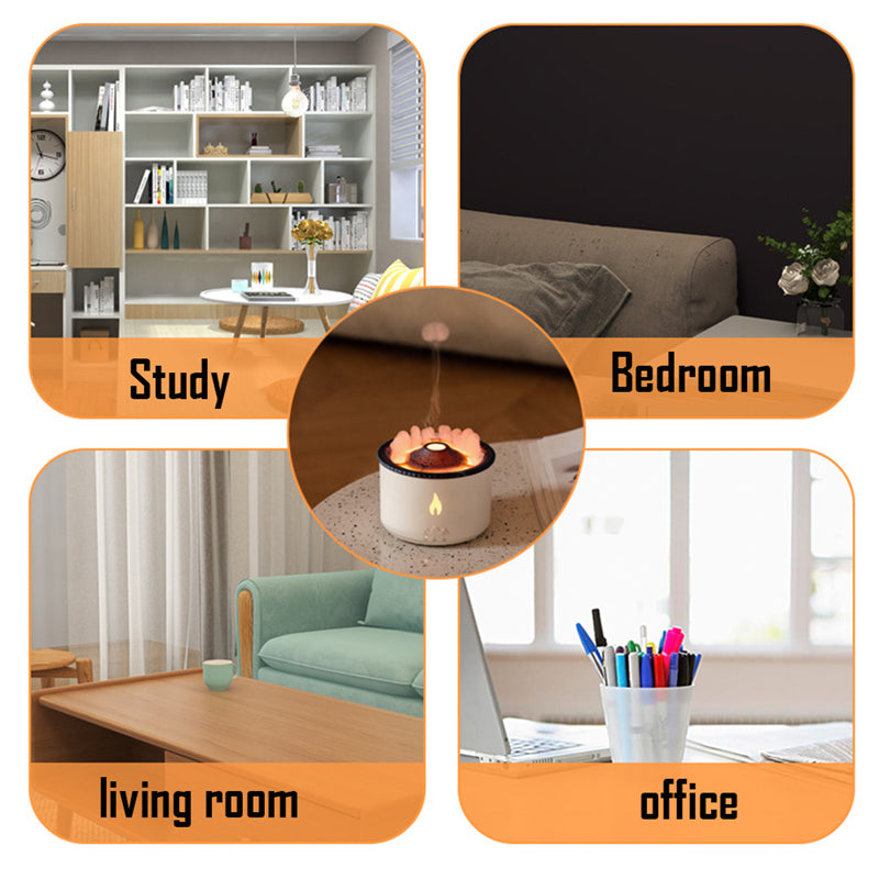 Vulkan Aroma Diffuser mit Flammen- & Quallen-Effekt | LuxeStyle