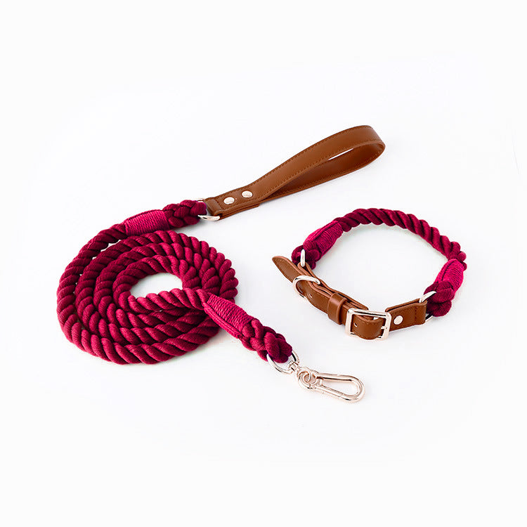 Halsband-Set mit Baumwollseil und Leder – Bild 18 | LuxeStyle