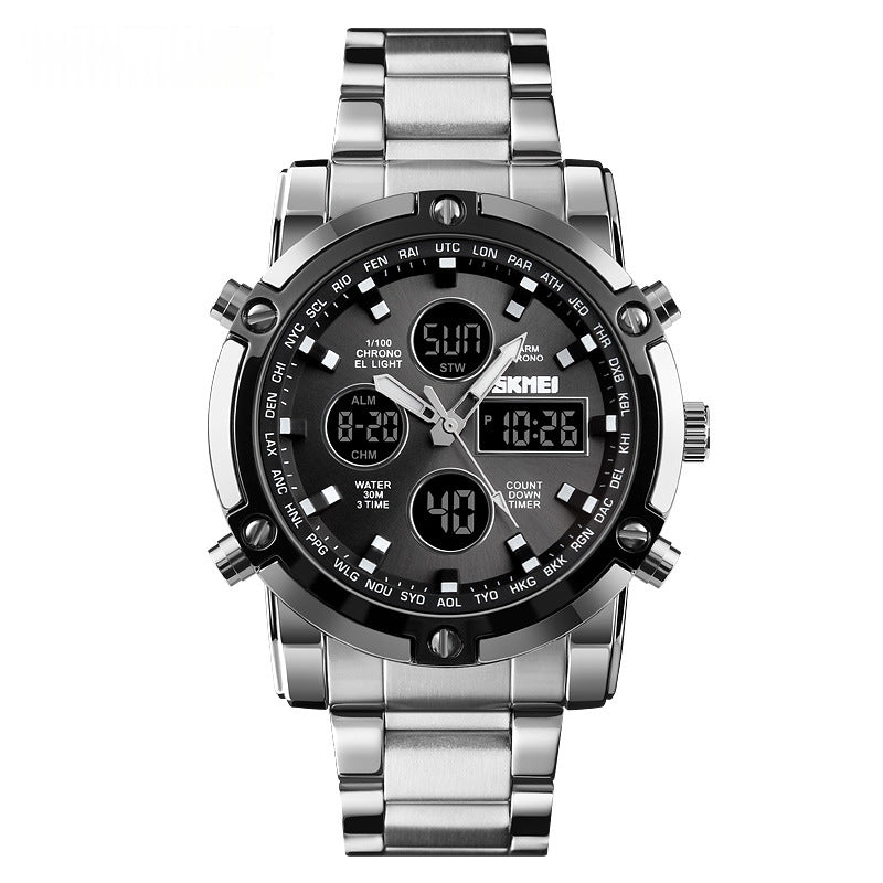 Stahlarmband-Uhr mit Quarzwerk – Silberschale – Bild 9 | LuxeStyle