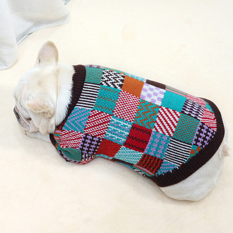 Hundepullover aus Wolle, kontrastreicher Schnitt – Bild 5 | LuxeStyle