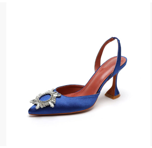 Baotou Dew Heel Sandalen mit Strass-Schnalle – Bild 7 | LuxeStyle