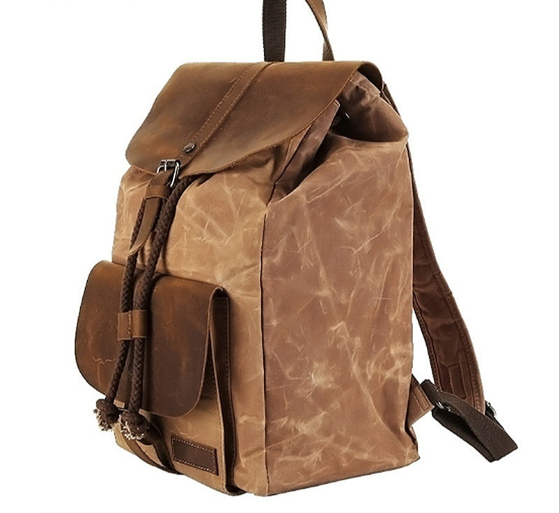 Wasserdichter Canvas-Rucksack im Retro-Stil