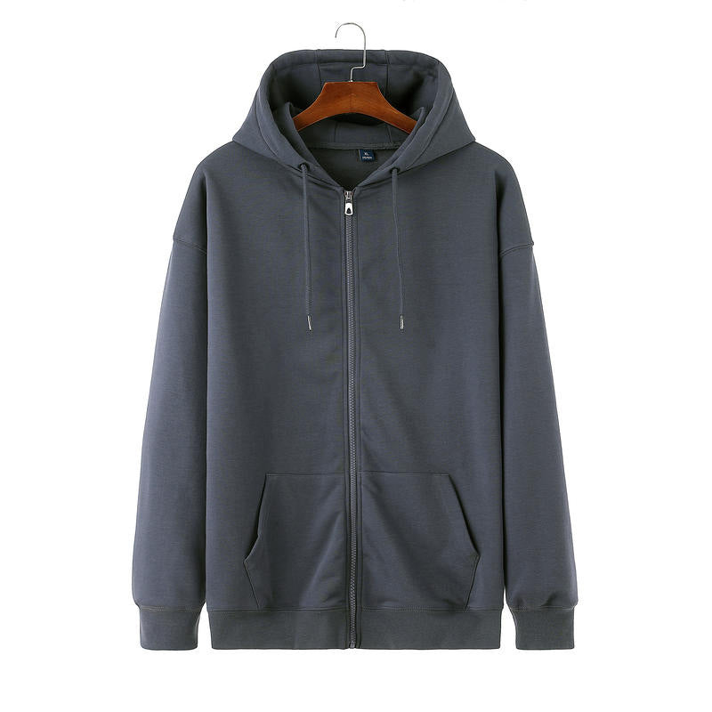Kapuzen-Sweatshirt aus Frottee mit Reissverschluss