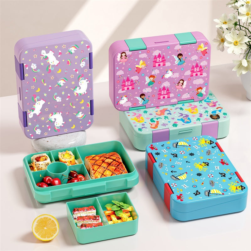 Bunte Lunchbox mit Doppelfach für Kinder – Bild 8 | LuxeStyle