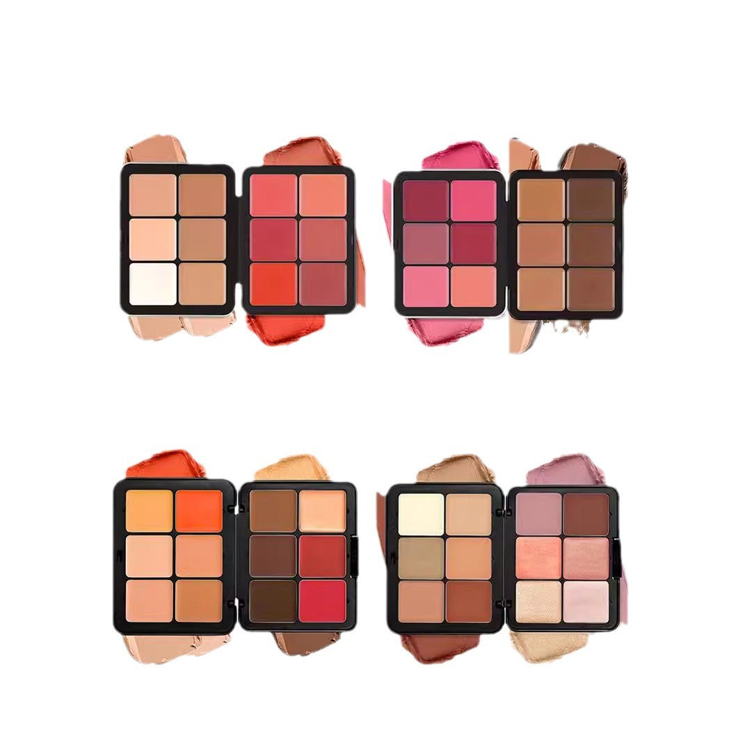 12-Farben-Blusher-Palette Matt, Schimmer & Creme – Bild 2 | LuxeStyle