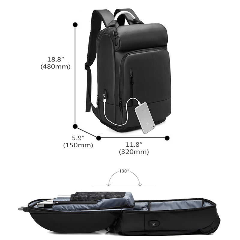 Business Laptop Rucksack, wasserabweisend – Bild 4 | LuxeStyle