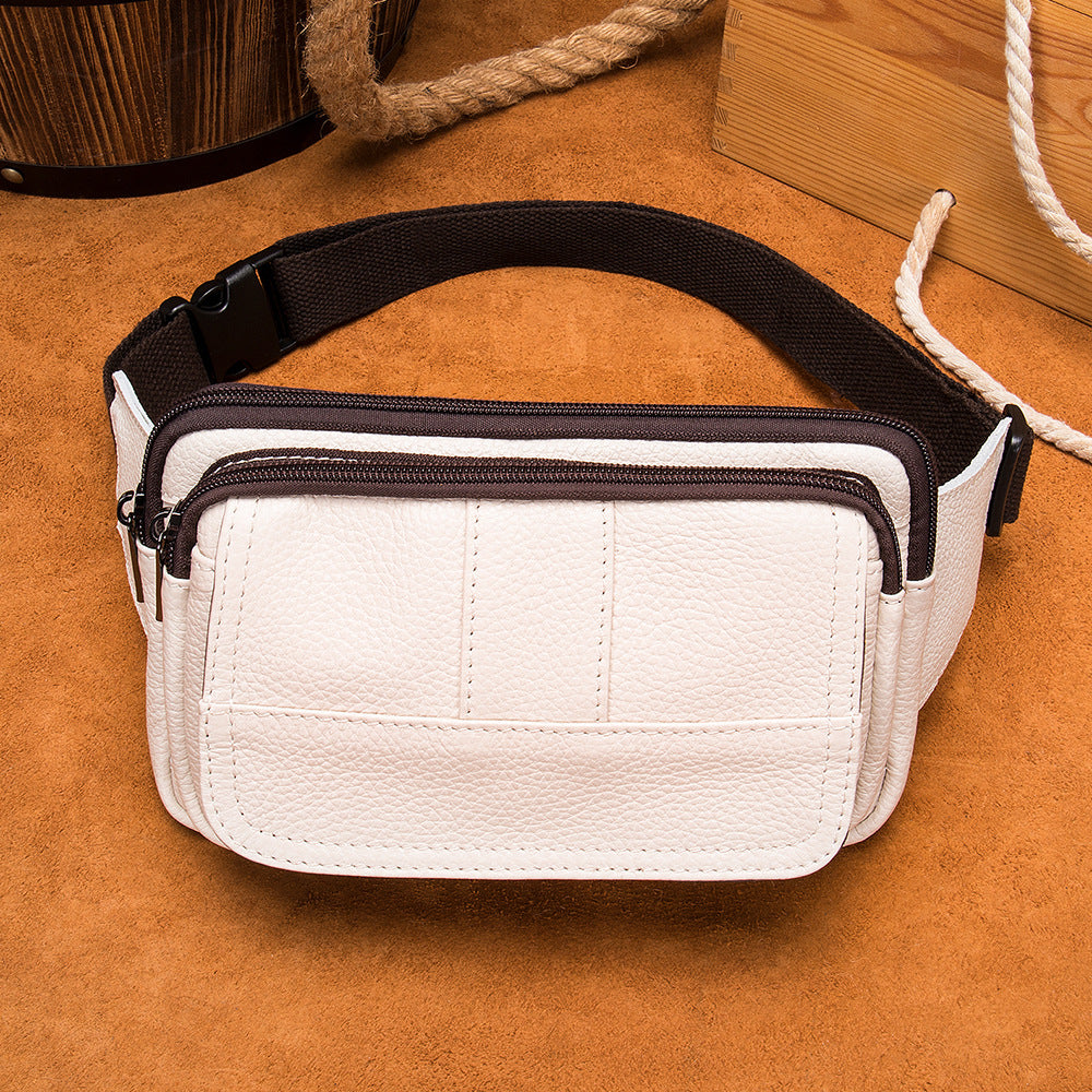 Herren-Gürteltasche aus erstem Leder, robust und atmungsaktiv