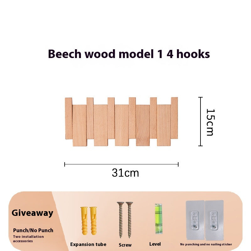 Wand-Hakenleiste aus Holz
