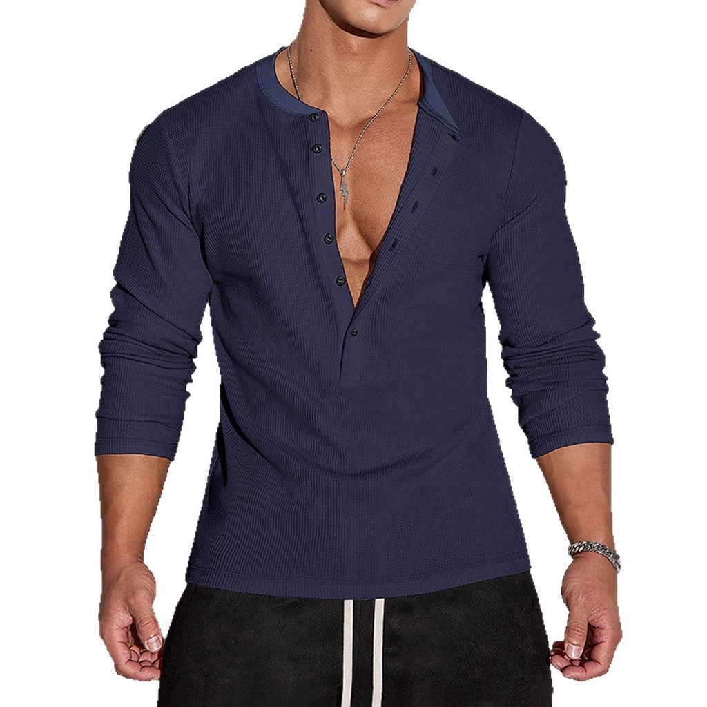 Stehkragen-Langarmshirt mit Streifen – Bild 5 | LuxeStyle