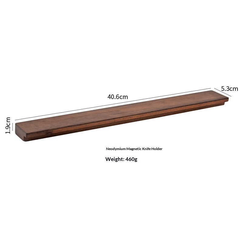 Magnetischer Messerhalter aus Massivholz, Wandmontage ohne Bohren