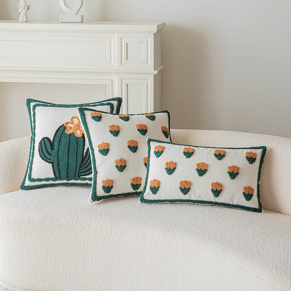 Kissenbezug mit Kaktus und Blumenmuster – Bild 6 | LuxeStyle