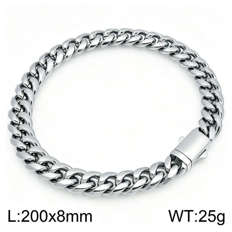 Kubanisches Gliederarmband, poliert