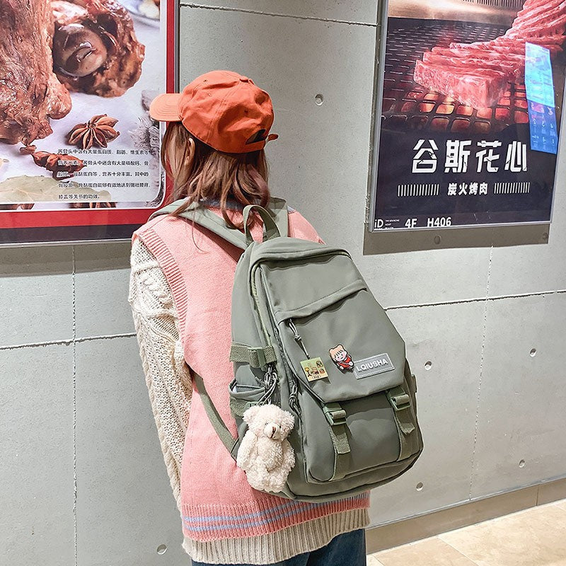 Grosser Nylon-Rucksack für Schule – Bild 7 | LuxeStyle