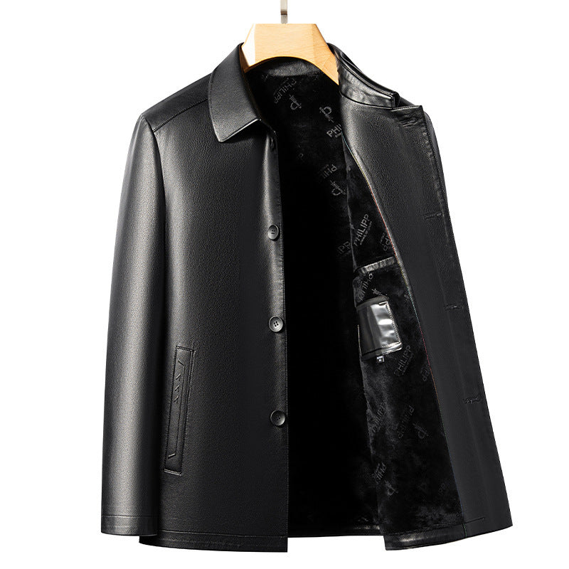 Lederjacke für Herren, lässig