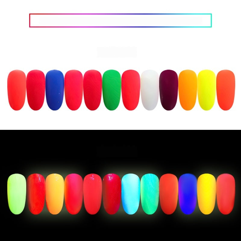 12 Neon-Nagelpuder im Barbie-Stil Set