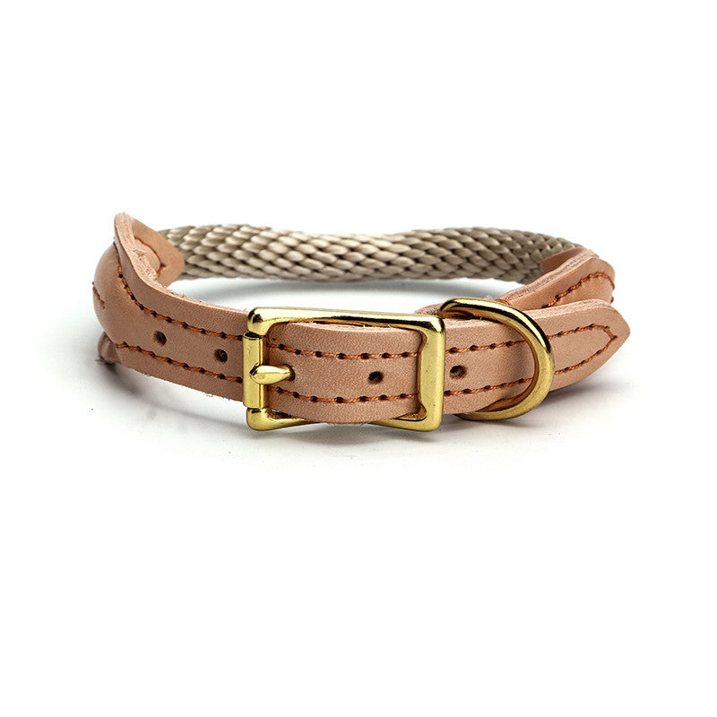 Verstellbares Hundehalsband aus Nylon und Rindsleder – Bild 4 | LuxeStyle