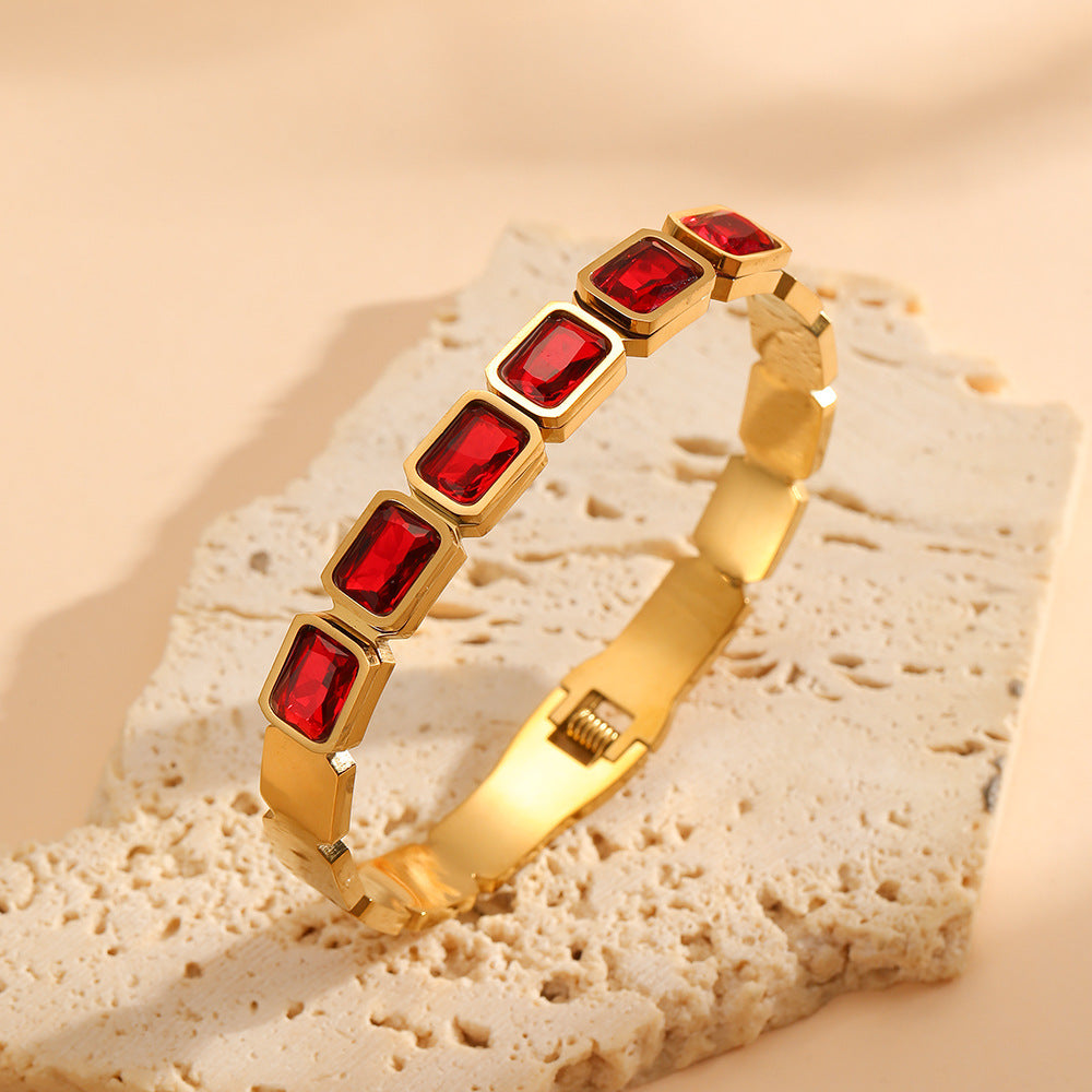 Titanstahl Armband mit Zirkonia – Bild 7 | LuxeStyle