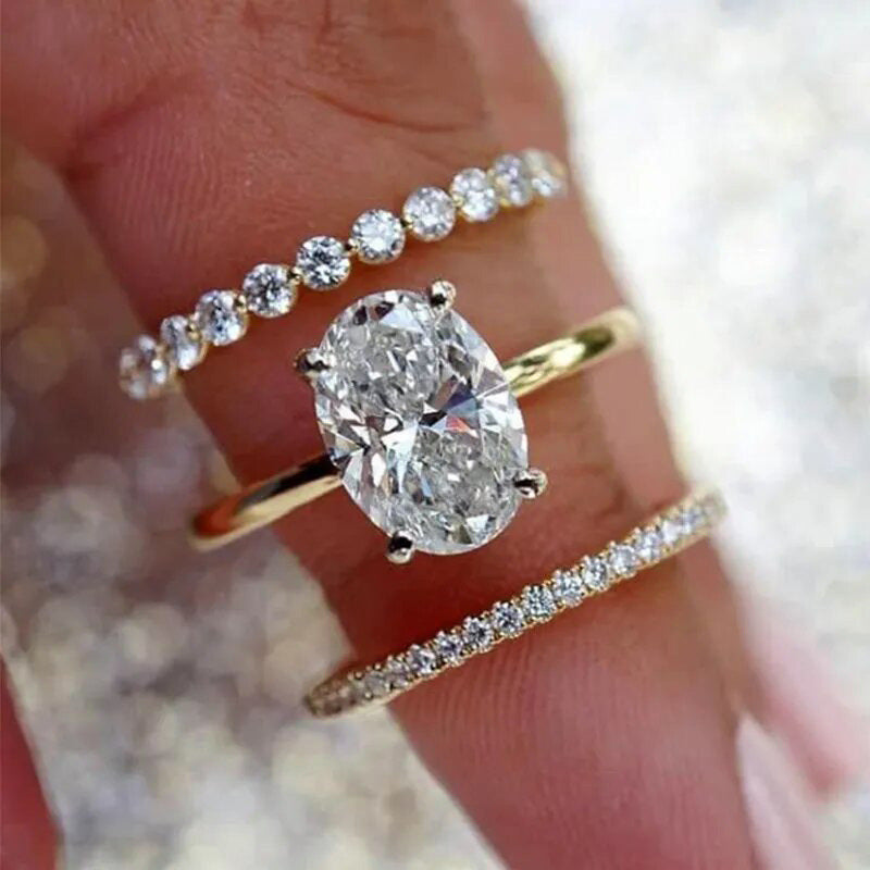 Geometrisches Ring-Set für Frauen – Bild 3 | LuxeStyle